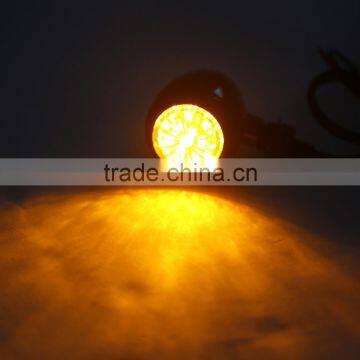 Black Metal Mini Bullet Turn Signal Blinker Amber Len For Choppers Bobber photo-2