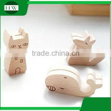 Cheap Table Mini Cartoon Wooden Animal Photo Name Business Card Holder photo-3