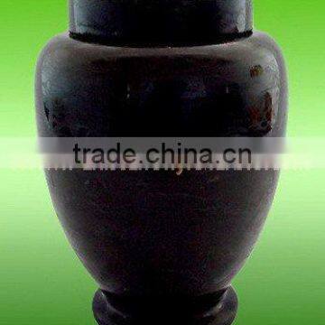 NATURAL STONE JET BLACK MARBLE URNS photo-3