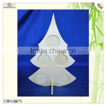 laser cutting christmas tree shaped craft wooden photo frame