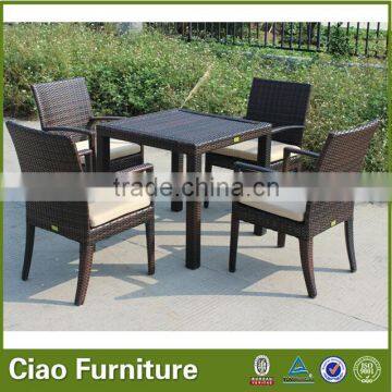 Modern wicker furniture cheap dining room chairs set of 4