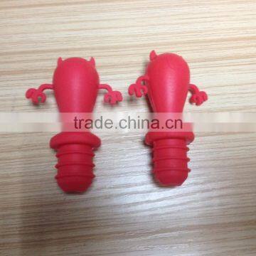 Cute Pattern Design 100% Food Grade Silicone Wine Bottle Stopper photo-2