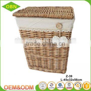 Wholesale High Quality Customized Lined Wicker Cotton Decoration of the Dirty Laundry Basket photo-2
