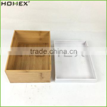 Bamboo Storage Box with White Lid Homex BSCI/Factory