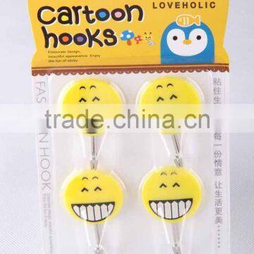 4pc Small Round Hook With Expression Patterns/plastic Hook photo-5