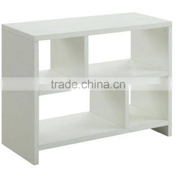 High Glossy Console Table Bookshelf Display Best Quality Wood 2 Tier MDF Wood Hall Table photo-3