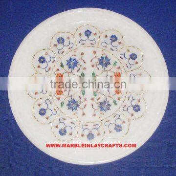 Round Marble Inlay Plate