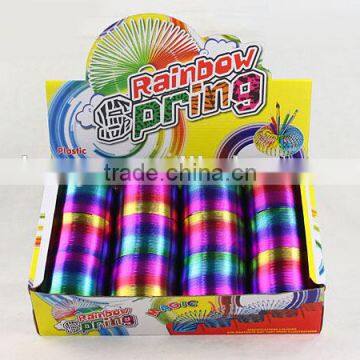 hot sale plastic colorful magic rainbow spring /promotional gift magic rainbow circle