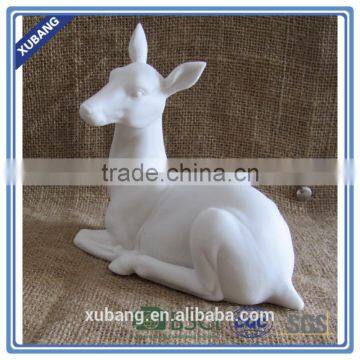 Christmas deer figural custom decorative lying white deer