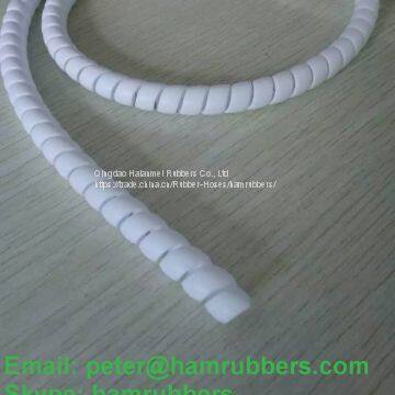 Plastic hose guard for wrapping rubber hydraulic hose