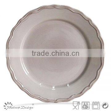 White Decorative Stoneware Salad Plate photo-5