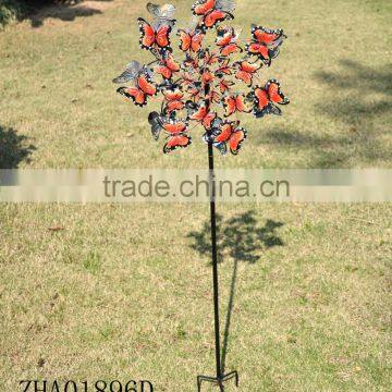 Metal Wind Spinner From Quanzhou Factory for Out Door Garden Stake Decoration