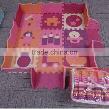 Hot Selling Educational EVA Puzzle Mat for Kids With Safety Guarder Non-toxic , 16pcs photo-3
