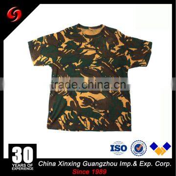 2017 New Wholesale 100% Cotton Collarless Men Woodland Camouflage Custom Tshirt photo-4