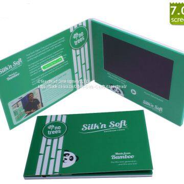 ​2017 Best Factory Custom 7 Inch LCD Paper Video Brochure / Video Greeting Card for Advertising