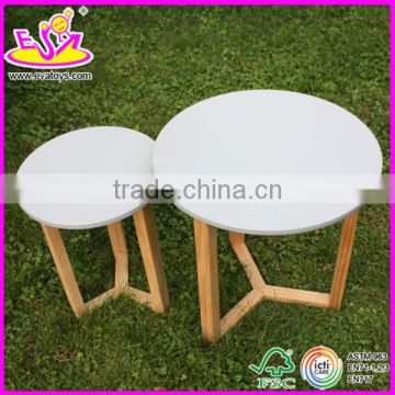 Hot new product for 2015 wooden round table for kids,modern wooden toy children round table,outdoor wooden round table W08G036