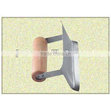 carbon steel corner trowel with wooden handle