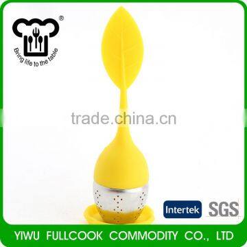 Bulk wholesale silicone strainer unique tea infuser with retail box