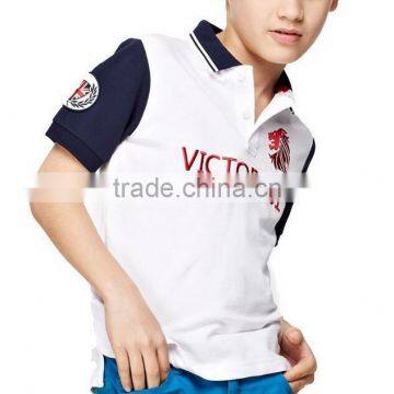 Embroidered school pique children uniform polo shirt