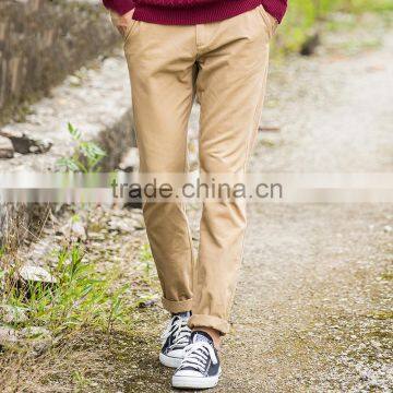 custom wholesale Twill Welt Pocket casual trousers khaki chino mens pants