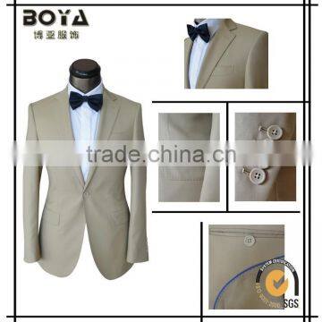 2015 new arrival formal dresses for men beige white wedding suits for men