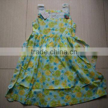 Little Girl's Overstock Dress Girl's Cotton Dress Cute Stock Dress