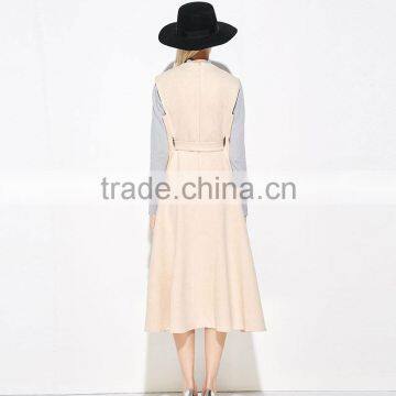 Guangzhou Wholesale Good Design Best Sale Latest Fashion Black Sleeveless Elegant Women Smart Casual Dress 2017 photo-2