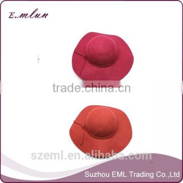 Factory wholesale Women's wool felt hats with floppy brim hats