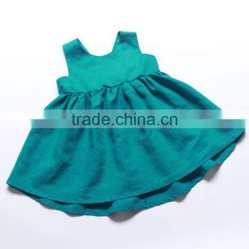 Children Boutique Princess Dress Wholesale Baby Girls Soild Color Party Dresses With Bowknot