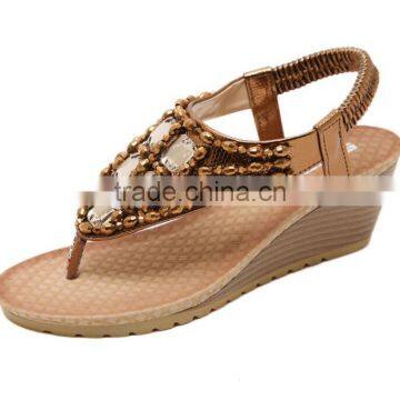 Zm50123b Europe Wedge Heel Sandals Shoes Women Wholesale Lady Fip-flops photo-5