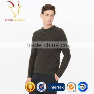 Men Handmade Crew Neck Tight Pullover Sweater photo-2