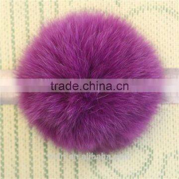 Fur Pom Pom Fluffy Genuine Fox /raccoon/rabbit Fur Ball Keychain Fur Key Ring Fur Bag Charm Women Bag Accessories photo-4