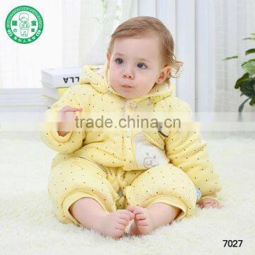 Long-sleeve baby clothes thick baby hooded romper