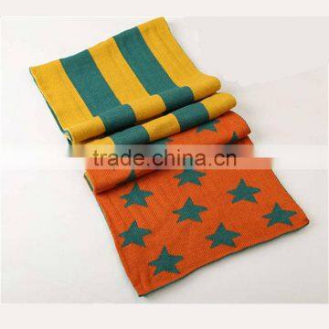 Korean latest American flag Creative stitching design warm knitting scarf,hijab scarf fashion scarves