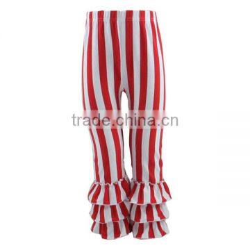 2017 Children Striped Boutique Kids Clothing Ruffle Pants Girls Leggings Wholesale photo-2