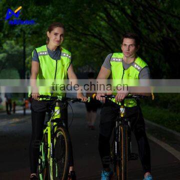 Hi vis reflective night safety led cycling training vest