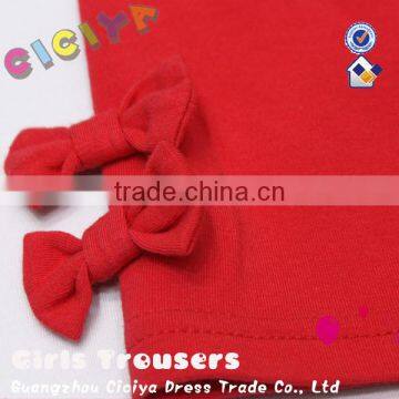 Sweet Solid Color Girl Leggings With Bowknot photo-2