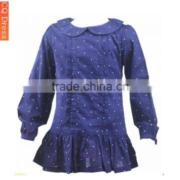 White Polka Dot Fashion One Piece Girls Party Dresses With Zip Closure at Back photo-2