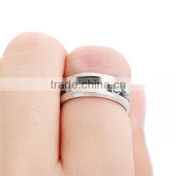 Stainless Steel Unadjustable Rings Silver Tone Black Skull photo-3