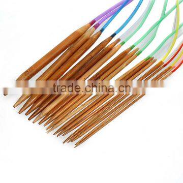 Custom (2.0mm-10.0mm)Carbonized Bamboo & Plastic Multicolor Circular Knitting Needle photo-3