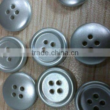 Dull silver color 22L 4 hole abs plastic button wholesale and retail