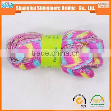 China Knitting Yarn Factory Hot Wholesale 2016 New Fashion Railway Yarn for Your Best Knitted Scarf photo-2