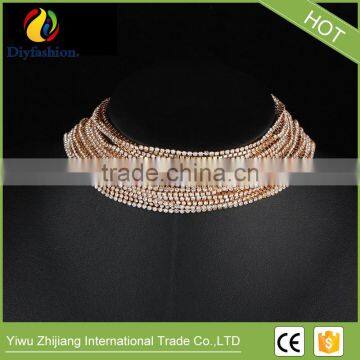 Multiple Layers Rhinestone Crystal Choker Necklace for Women New Fashion Jewelry photo-4