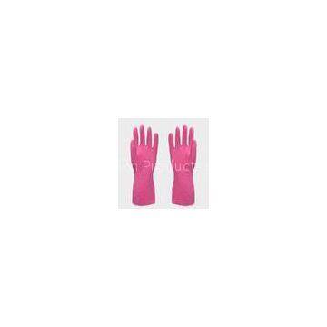 Beaded cuff Kitchen Latex Gloves for sanitation departments , cleaning