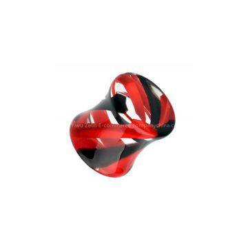 Marbled Stripe Acrylic Double Flared Ear Plug Fashion Jewlery