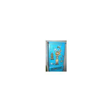 Chinese Furniture, Hand Painting Bedside Cabinet(Blue Background)