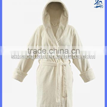 High quality cotton hooded bath robes for women