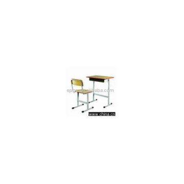 single student desk and chair,wooden single student desk and chair