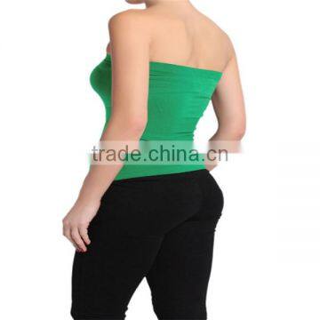 BASIC Layering Stretch PLAIN Strapless TUBE TOP Seamless Sleeveless Tee-9 photo-4