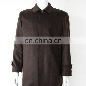 Men's Single-breasted cashmere long coat